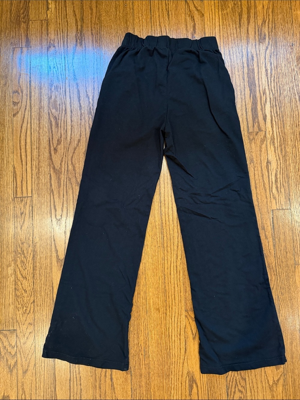 TALENTLESS Black Wide-Leg Track Pants with Elastic Waist - Picture 6 of 8